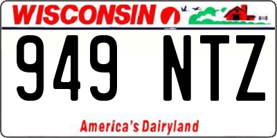 WI license plate 949NTZ