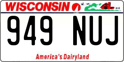 WI license plate 949NUJ