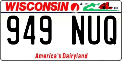 WI license plate 949NUQ