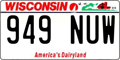WI license plate 949NUW
