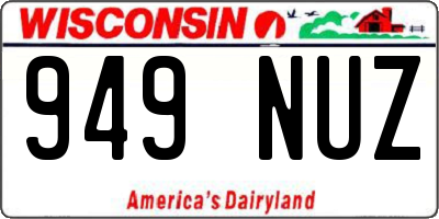 WI license plate 949NUZ