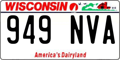 WI license plate 949NVA