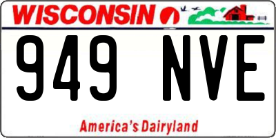 WI license plate 949NVE