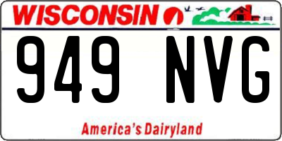 WI license plate 949NVG