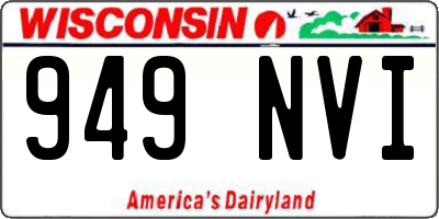 WI license plate 949NVI