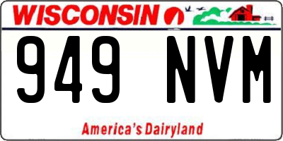 WI license plate 949NVM