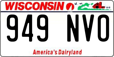 WI license plate 949NVO