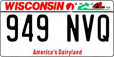 WI license plate 949NVQ