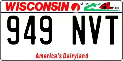 WI license plate 949NVT