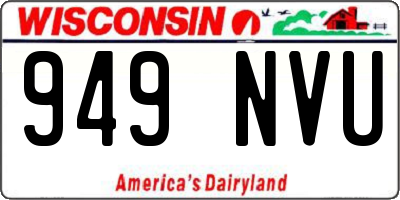 WI license plate 949NVU