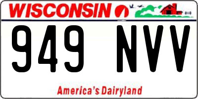 WI license plate 949NVV