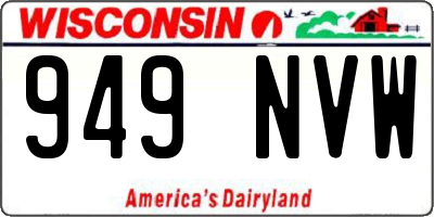 WI license plate 949NVW