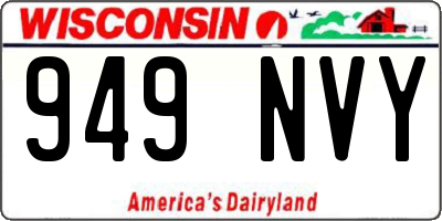 WI license plate 949NVY