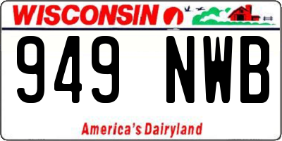 WI license plate 949NWB
