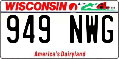 WI license plate 949NWG