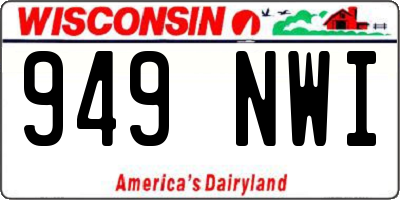 WI license plate 949NWI