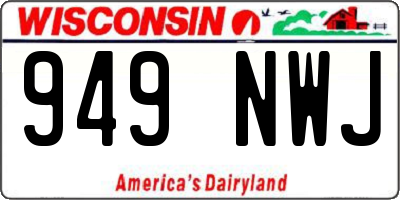 WI license plate 949NWJ