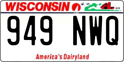 WI license plate 949NWQ