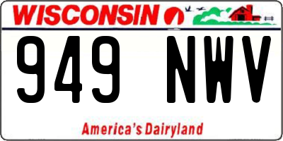 WI license plate 949NWV