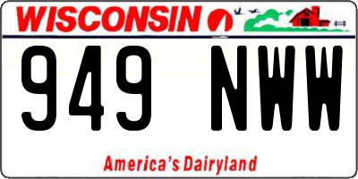 WI license plate 949NWW