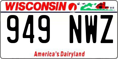 WI license plate 949NWZ