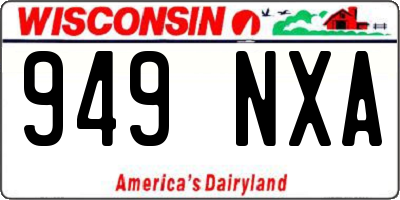 WI license plate 949NXA