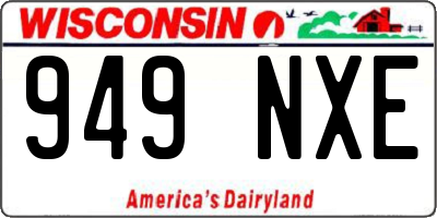 WI license plate 949NXE