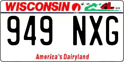 WI license plate 949NXG