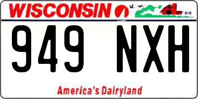 WI license plate 949NXH