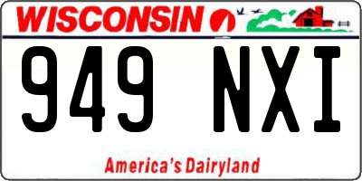 WI license plate 949NXI