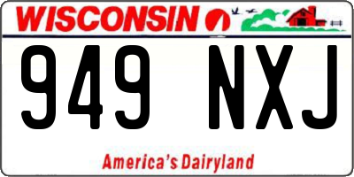WI license plate 949NXJ