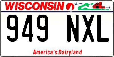 WI license plate 949NXL