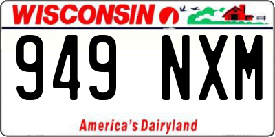 WI license plate 949NXM