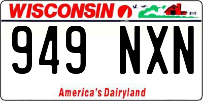 WI license plate 949NXN
