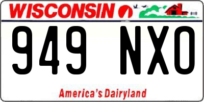 WI license plate 949NXO
