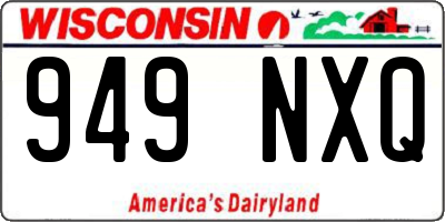 WI license plate 949NXQ