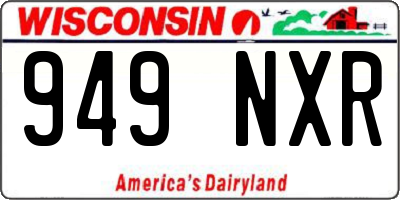 WI license plate 949NXR