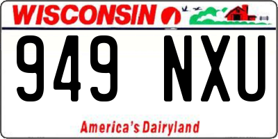 WI license plate 949NXU