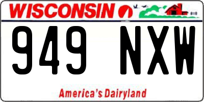 WI license plate 949NXW
