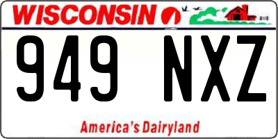 WI license plate 949NXZ