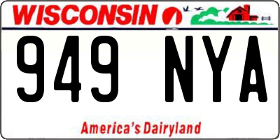 WI license plate 949NYA