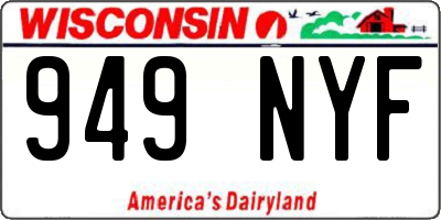 WI license plate 949NYF