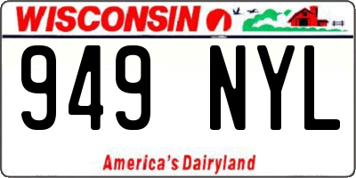WI license plate 949NYL