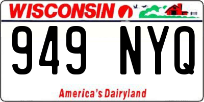 WI license plate 949NYQ