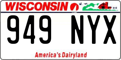 WI license plate 949NYX