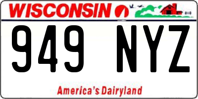 WI license plate 949NYZ