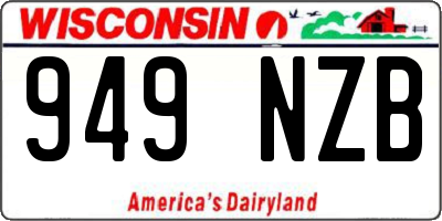WI license plate 949NZB