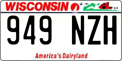WI license plate 949NZH