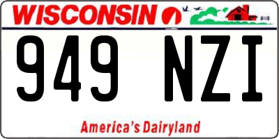 WI license plate 949NZI