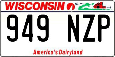 WI license plate 949NZP